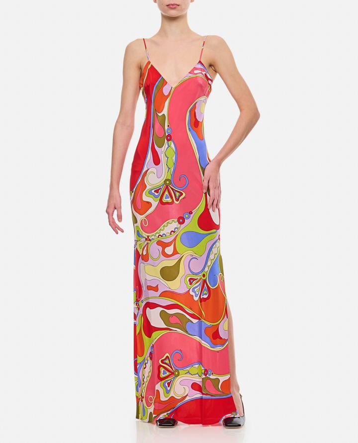 Emilio Pucci ABITO LUNGO IN CREPE DE CHINE Fornitura limitata