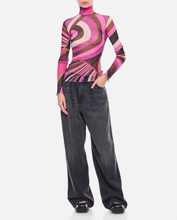 Emilio Pucci T-SHIRT MANICA LUNGA IN TULLE Offerta per la Festa della Mamma