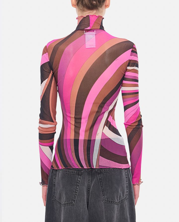 Emilio Pucci T-SHIRT MANICA LUNGA IN TULLE Offerta per la Festa della Mamma