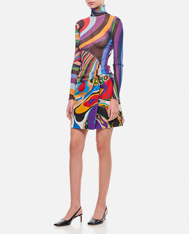 Emilio Pucci GONNA IN TWILL DI SETA Offerta San Valentino