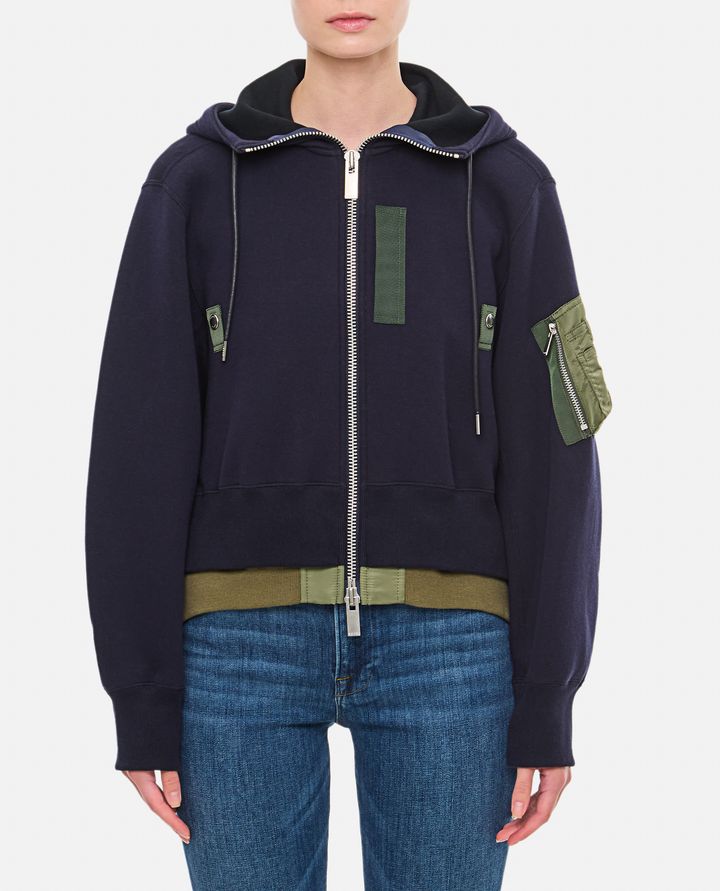 Sacai FELPA A STRATI CON CAPPUCCIO Latest fashion
