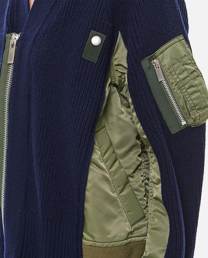 Sacai CARDIGAN IN LANA E TWILL DI NYLON Lightning offer
