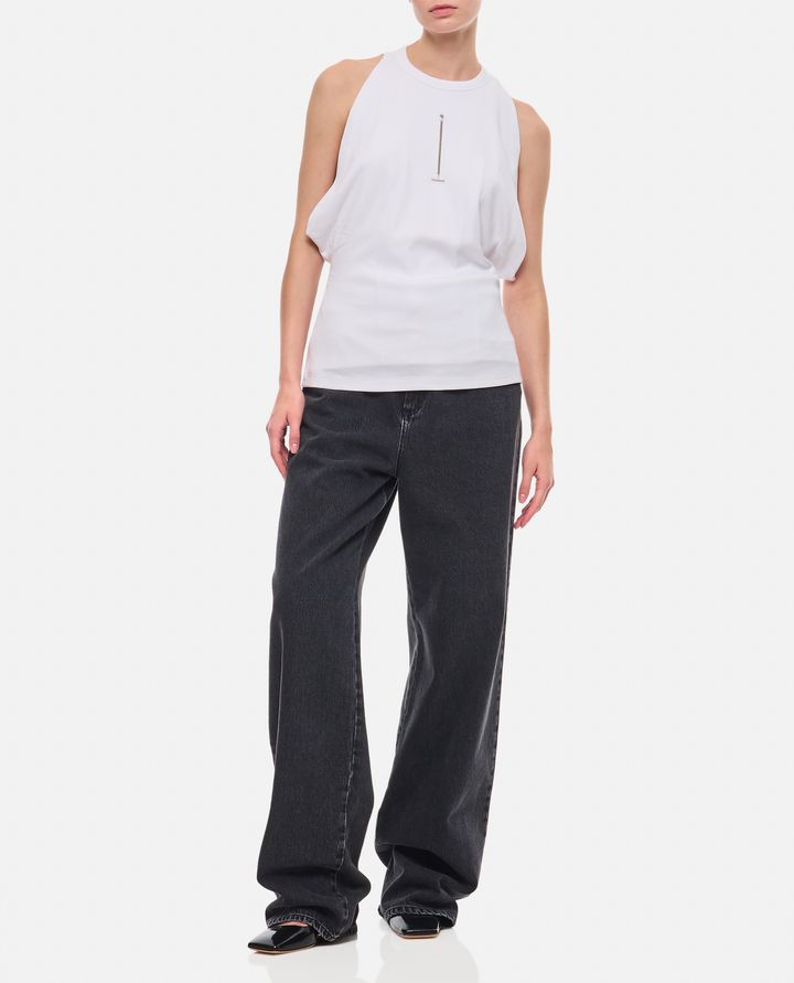 Alexander McQueen TOP IN COTONE SMANICATO Offerte speciali