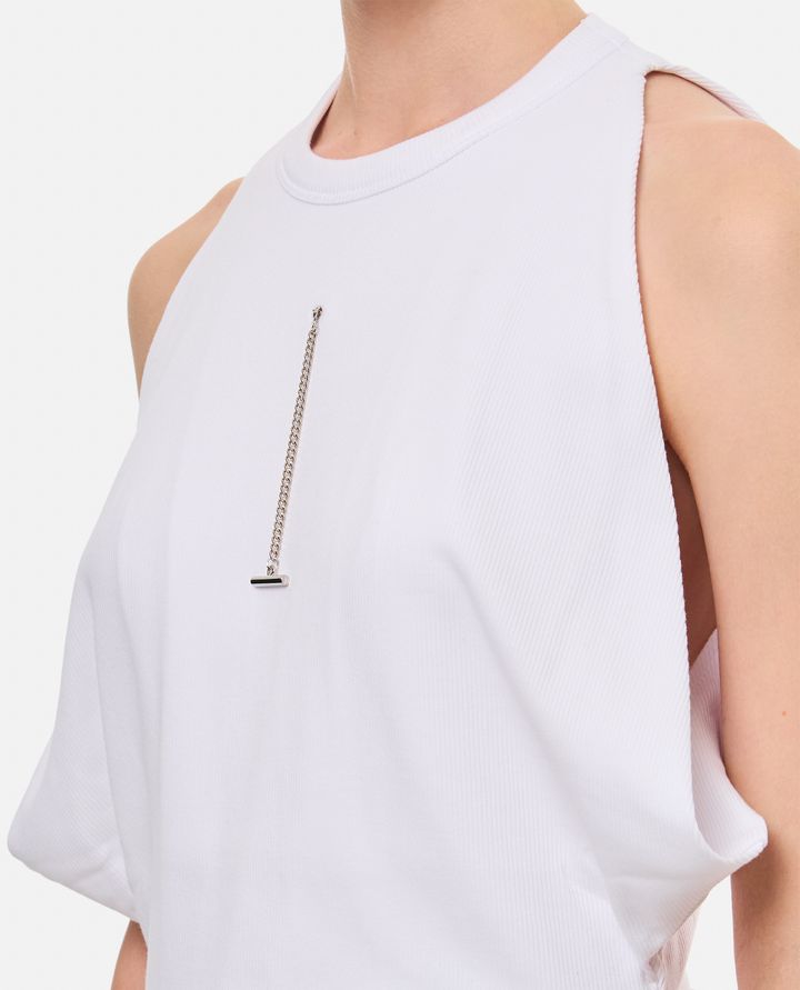 Alexander McQueen TOP IN COTONE SMANICATO Offerte speciali