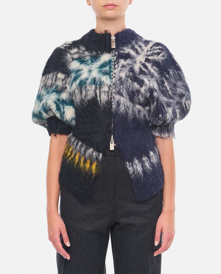 Sacai MAGLIA PATTERN CON ZIP