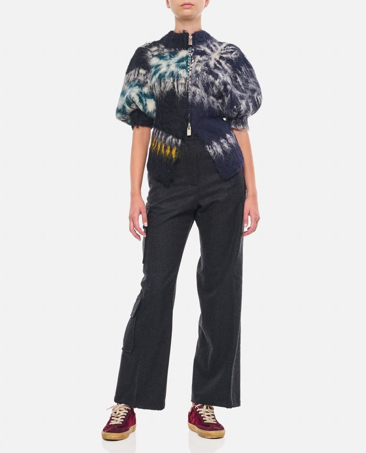 Sacai MAGLIA PATTERN CON ZIP Spedizione gratuita