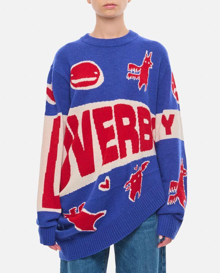 Charles Jeffrey Loverboy MAGLIONE TOPSY TURVY CON LOGO LOVERBOY