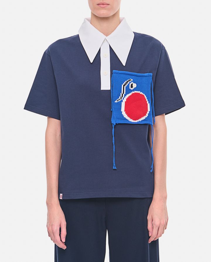 Charles Jeffrey Loverboy POLO DA RUGBY CON PATCH IN MAGLIA Bestseller