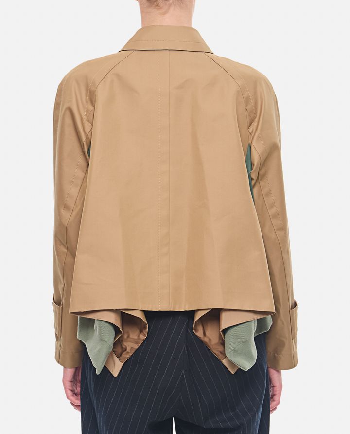 Sacai BLOUSON IN GABARDINE DI COTONE X TWILL DI NYLON Liquidazione