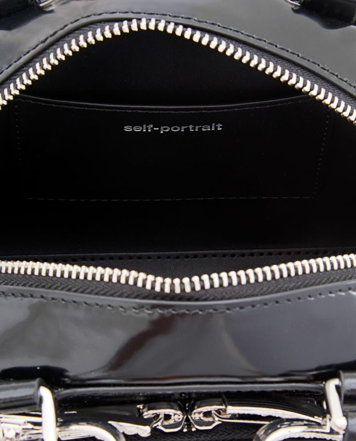 Self-Portrait MINI BORSA TOTE CURVA IN PELLE 50% di sconto con spedizione gratuita