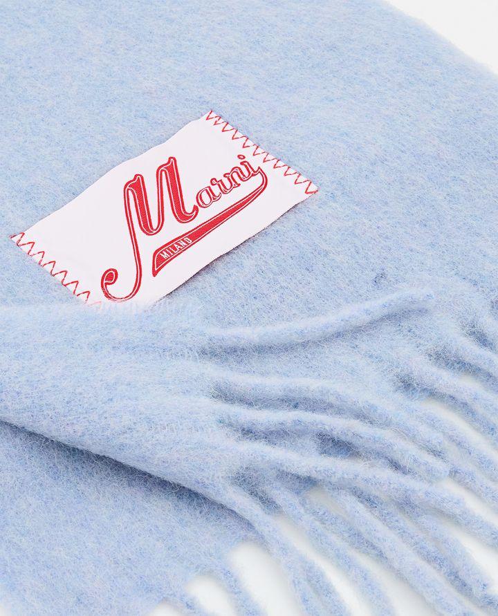 Marni SCIARPA CON LOGO E FRANGE Black Friday Prezzi