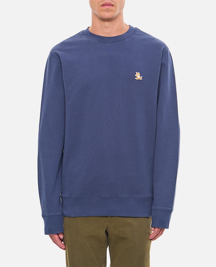 Maison Kitsuné FELPA GIROCOLLO CON VOLPE Offerta esclusiva