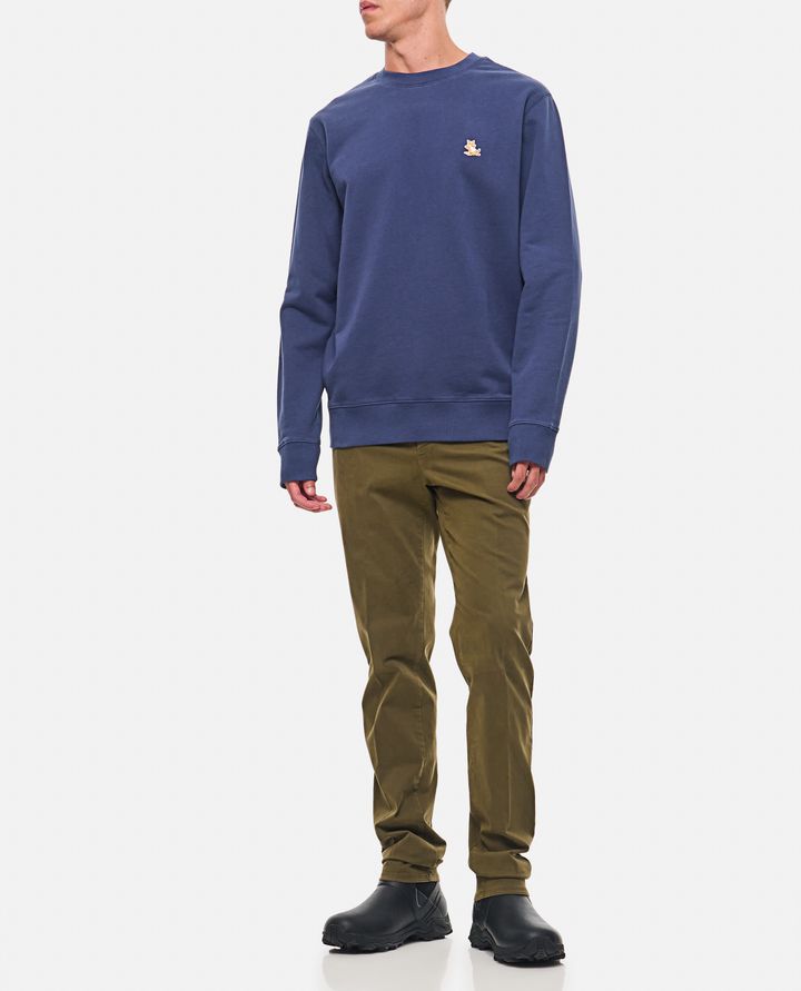 Maison Kitsuné FELPA GIROCOLLO CON VOLPE Offerta esclusiva
