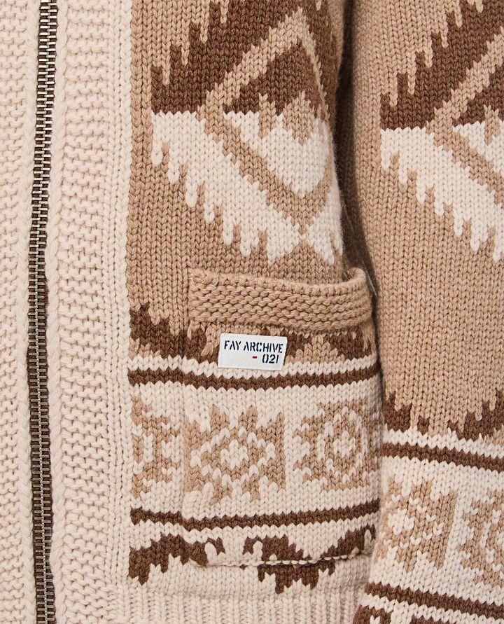 Fay CARDIGAN JACKET NAVAJO ARCHIVE Offerta per la Festa della Mamma