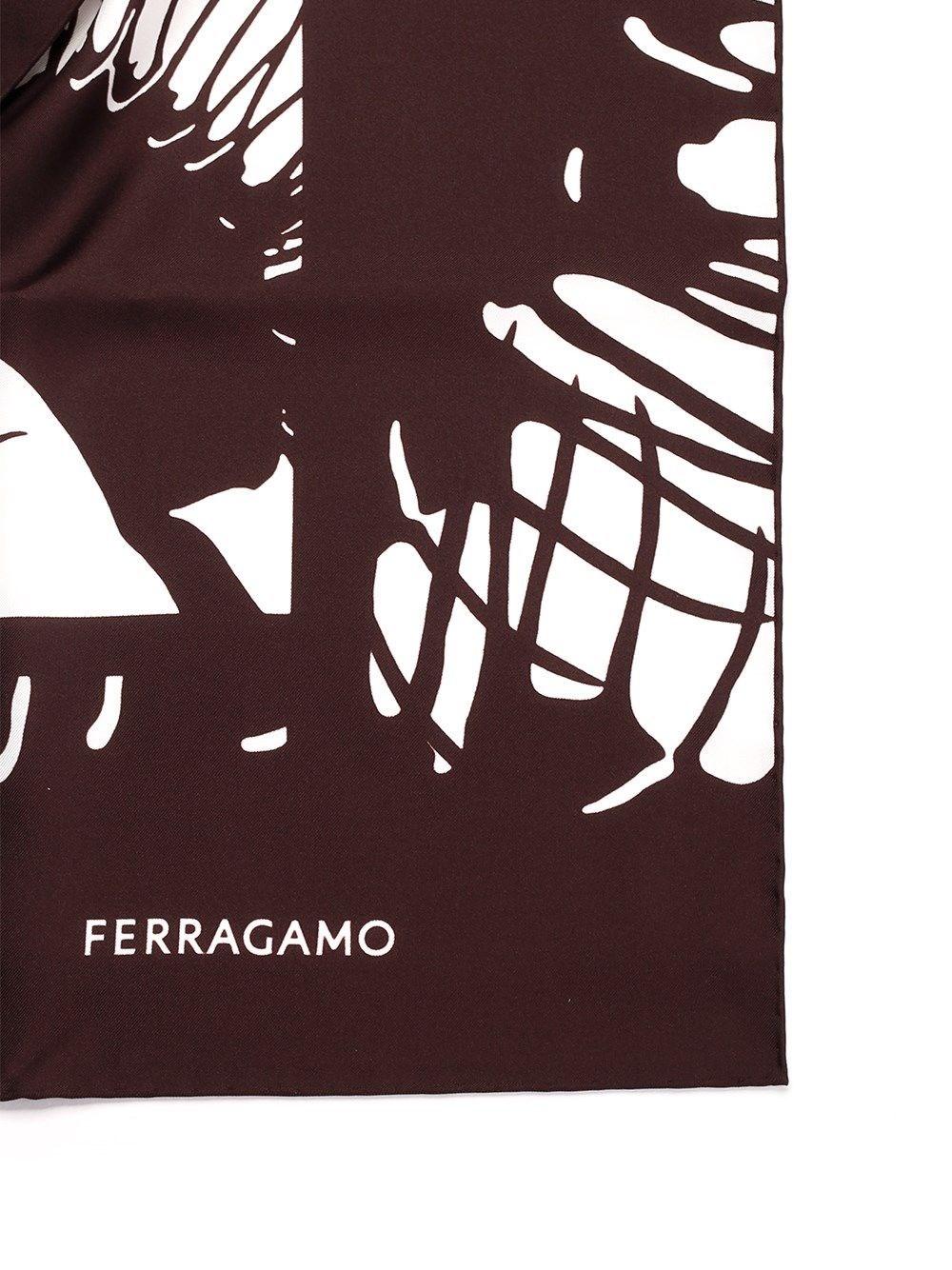 Al Duca D'Aosta Ferragamo Foulard "Venus" marrone Fino al 60% di sconto