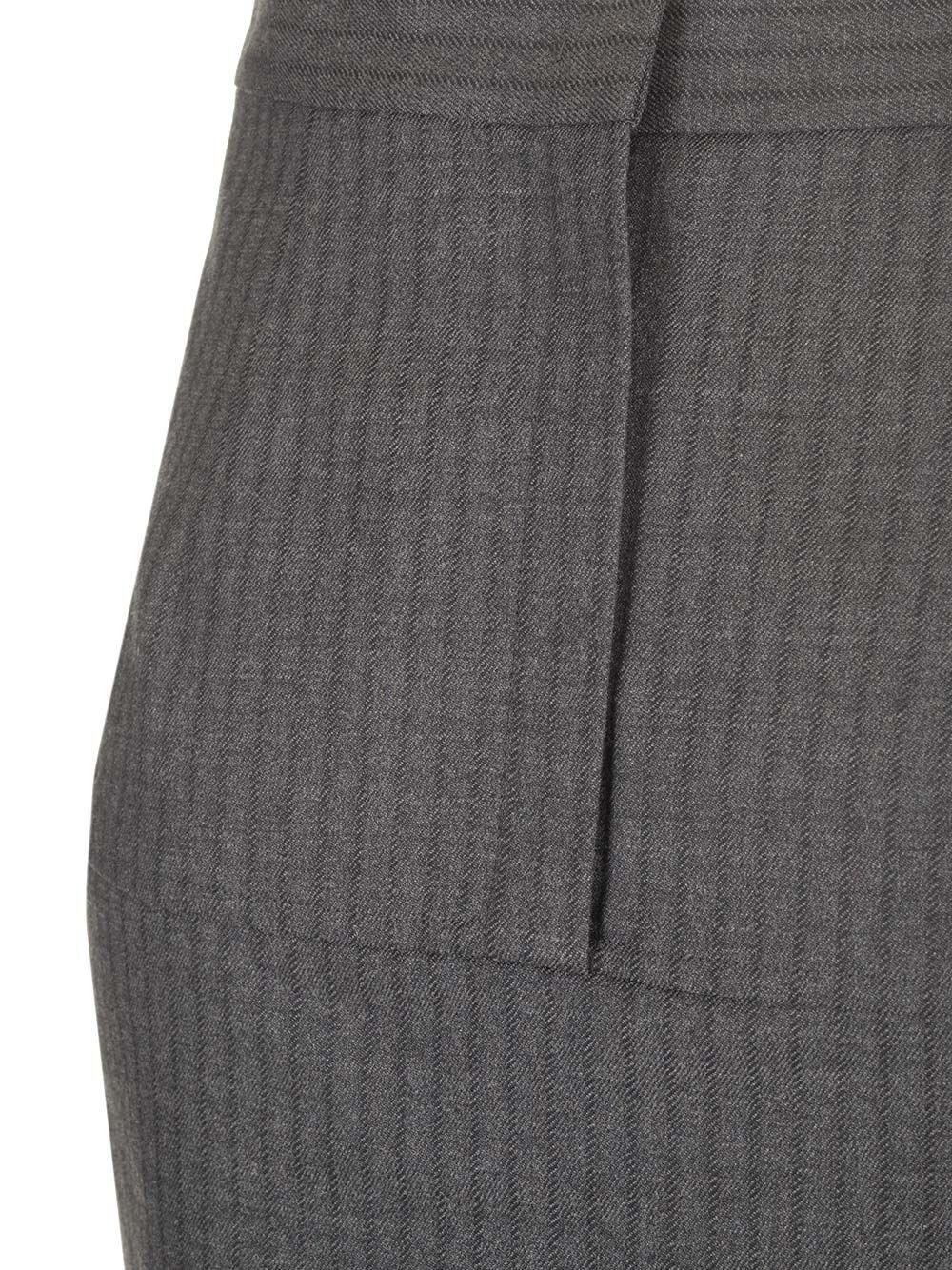 Al Duca D'Aosta Fendi Gonna in lana gessata Spedizione Gratuita