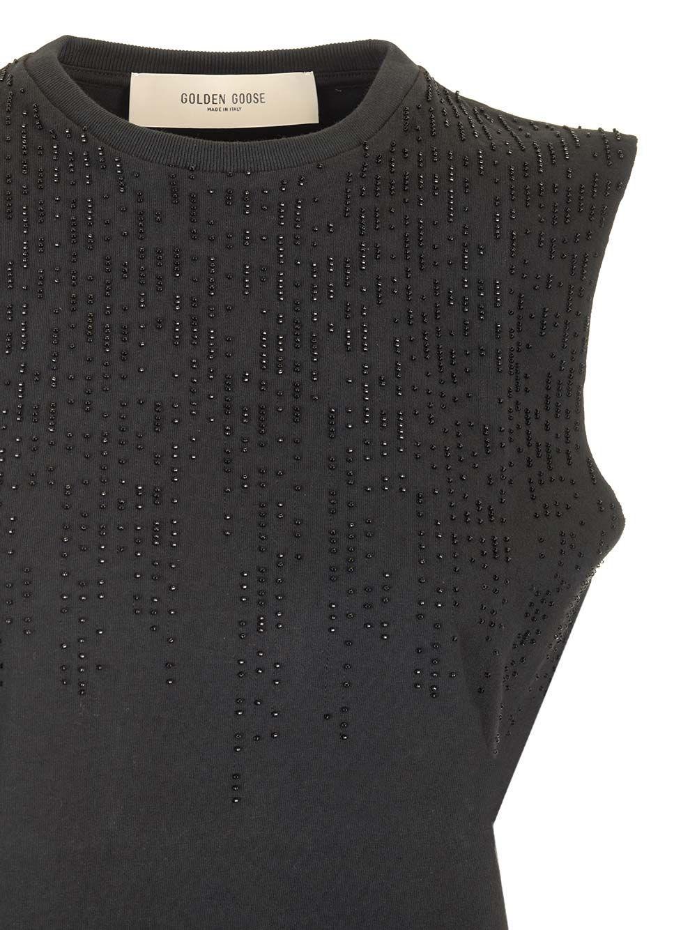 Al Duca D'Aosta Golden Goose Top in cotone con perline Offerta Pasqua