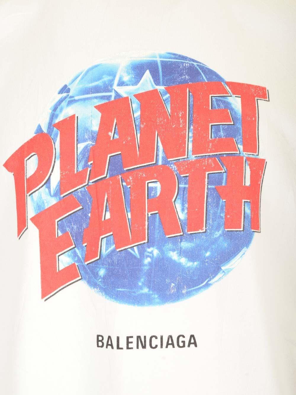 Al Duca D'Aosta Balenciaga Oversized T-Shirt "Planet Earth" Vendita Calda